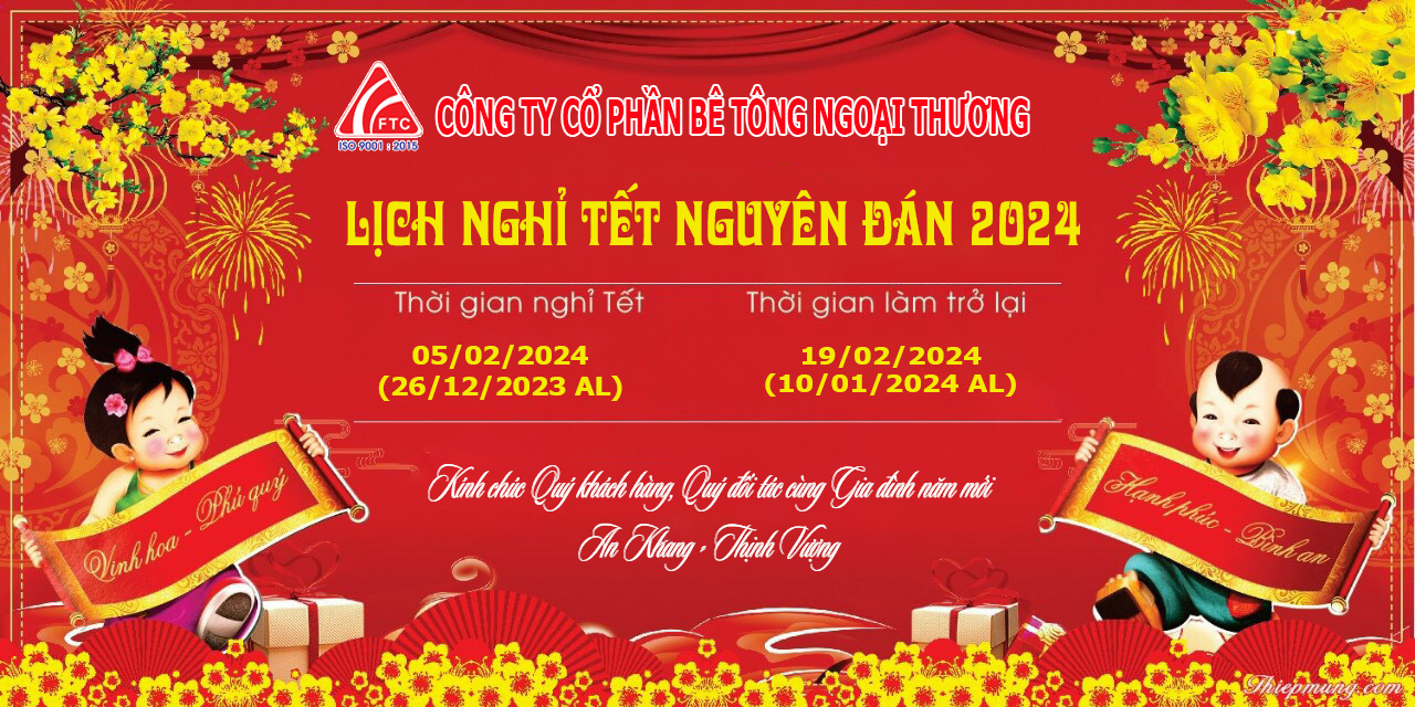 Lịch nghỉ Tết Nguyên đán Giáp Thìn 2024